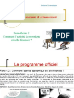 Sous-Thème 2 - Financement de L'économie