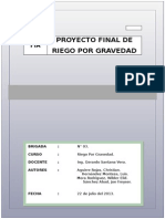 Ingenieria de Riego Por Gravedad - Fia Unprg Proyecto Final