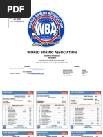 World Boxing Association: Gilberto Mendoza President Official Ratings As April 2015