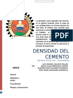 Densidad Del Cemento