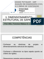 Dimensionamento Estrutural de Sapatas