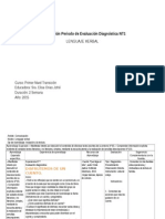 Planificacion Periodo de Evaluacion Diagnostico Lenguaje