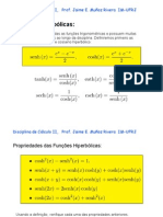 Tabela de Identidades Hiperbolicas