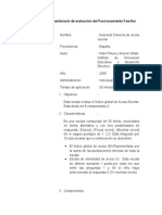 Cuestionario de Evaluación Del Funcionamiento Familiar