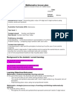 Mathematics Lesson Plan: Background To The Students' Current Learning