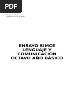 Ensayo SIMCE Lenguaje y Comunicación 8vo