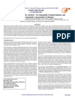 Green Chemistry-Why and How