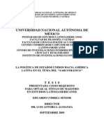 La Política de Estados Unidos Hacia América Latina en El Tema Del Narcotráfico PDF