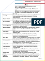 Persons in News February 2015 