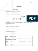 Mechanics 3 Revision Notes