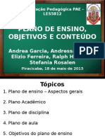 Apresentação Plano de Ensino