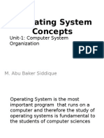 Operating System Concepts: Unit-1: Computer System Organization