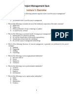 Project Management Quiz - Student