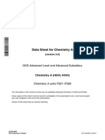 Data Sheet For Chemistry A: GCE Advanced Level and Advanced Subsidiary