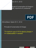 State The Principle of Conservation of Charge in Your Own Words, Maximum of 2 Sentences