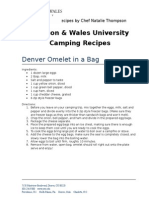 Johnson & Wales University Camping Recipes: Denver Omelet in A Bag