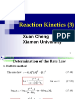 Reaction Kinetics (3) : Xuan Cheng Xiamen University