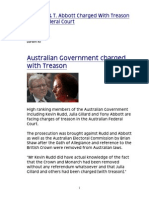 K Krudd & T. Abbott Charged With Treason in Federal Court