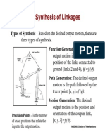 Synthesis of Linkages: Types of Synthesis - Based On The Desired Output Motion, There Are