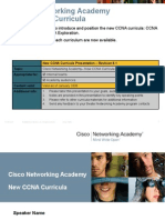 Cisco Networking Academy New CCNA Curricula