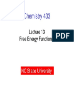 Chemistry 433 Chemistry 433: Free Energy Functions