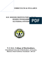 Course Curricula of BSC Horticulture