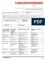 Job Safety Analysis Worksheet