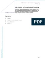 Elastic Critical Moment For Lateral Torsional Buckling