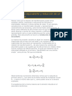 Circuito Equivalente y Reduccion de Un Transformador