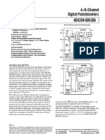 4-/6-Channel Digital Potentiometers:, 50 K, 100 K 2.7 V Dual Supply