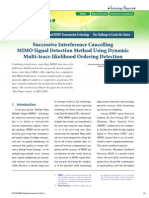 Successive Interference Cancelling MIMO Signal Detection Method Using Dynamic Multi-Trace-Likelihood Ordering Detection