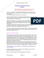 Chemistry Assessment Task Metals