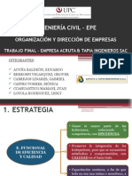 Organizacion y Dirección de Empresas - Acruta y Tapia