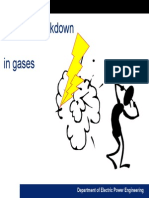 Electric Breakdown in Gases: Department of Electric Power Engineering