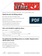 Verbs Worksheet