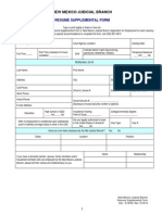 New Mexico Judicial Branch: Resume Supplemental Form