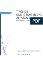 Tipos de Corrosion en Una Aeronave