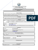 ABET Course Syllabus ChE 346 Heat Transfer