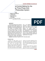 The Modified Control Method For The Single-Stage Three-Phase Grid-Connected Photovoltaic System