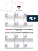 Bell Schedule 2014-15