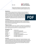 Pluribus Networks Fact Sheet