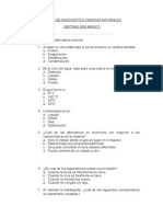 Prueba de Diagnostico Ciencias Naturales