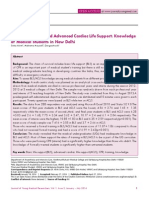 Basic Life Support and Advanced Cardiac Life Support: Knowledge of Medical Students in New Delhi