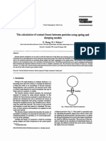 The Calculation of Contact Forces Between Particles Using Spring and