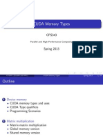 CUDA Memory Types: Parallel and High Performance Computing