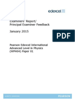 Examiners' Report/ Principal Examiner Feedback January 2015