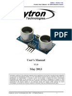 Product User's Manual - HC SR04 Ultrasonic Sensor