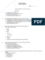 Rates of Reaction Test