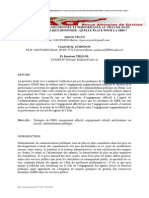 Engagement Organisationnel Et Performance Au Travail Dans La Fonction Publique Béninoise: Quelle Place Pour La GRH?