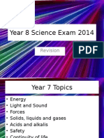 Year 8 Science Exam 2014